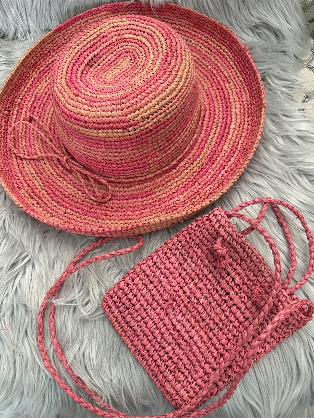 San Diego Hat Company Pink Rattan Braided Sun Hat - Picture 6 of 16